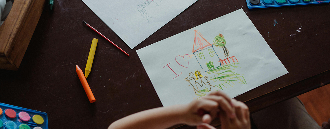 Learning how trauma affects children helped Steve open up, starting with a drawing.